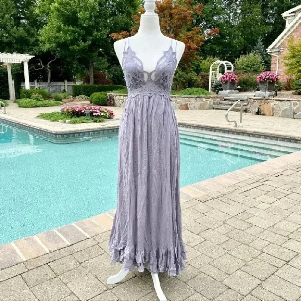 NWT Free People Adella Lace Maxi Dress XS